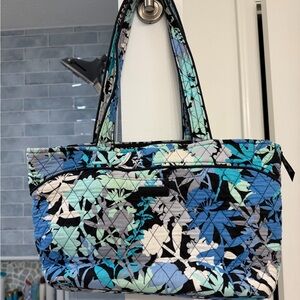 Vera Bradley Blue and Black Floral Tote